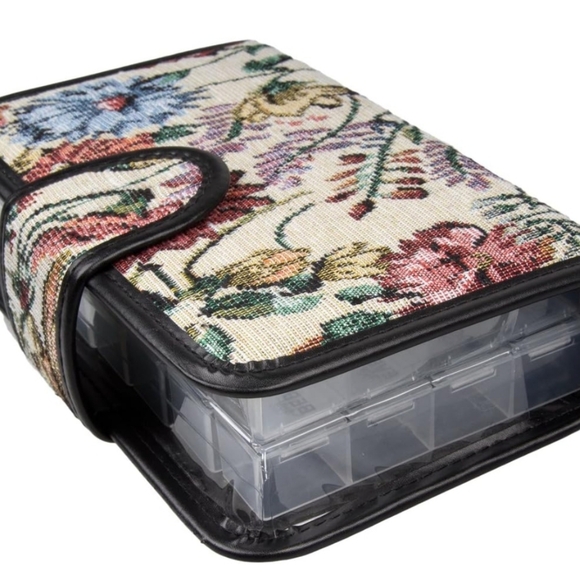 Smart Essentials Floral 14-Day Pill & Vitamin Organizer - 7.5" L, 5" W, 2.25" H - Picture 3 of 5